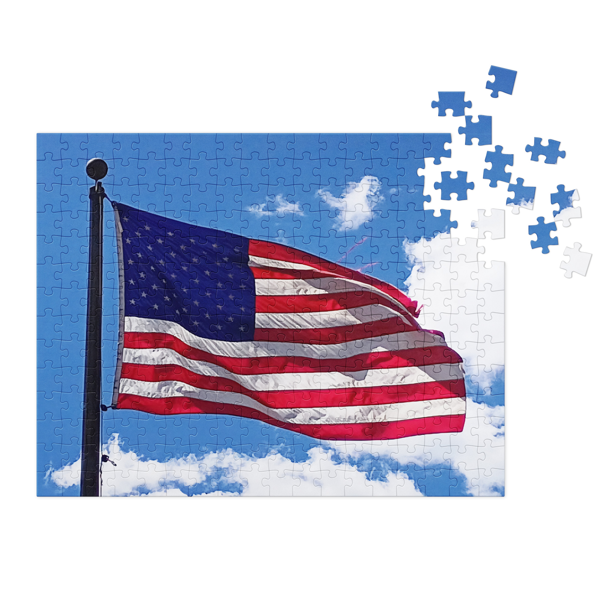 jigsaw puzzle with tin flag 33 jigsaw puzzle with tin flag 33