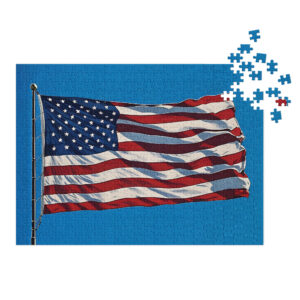 Jigsaw puzzle with tin - comic