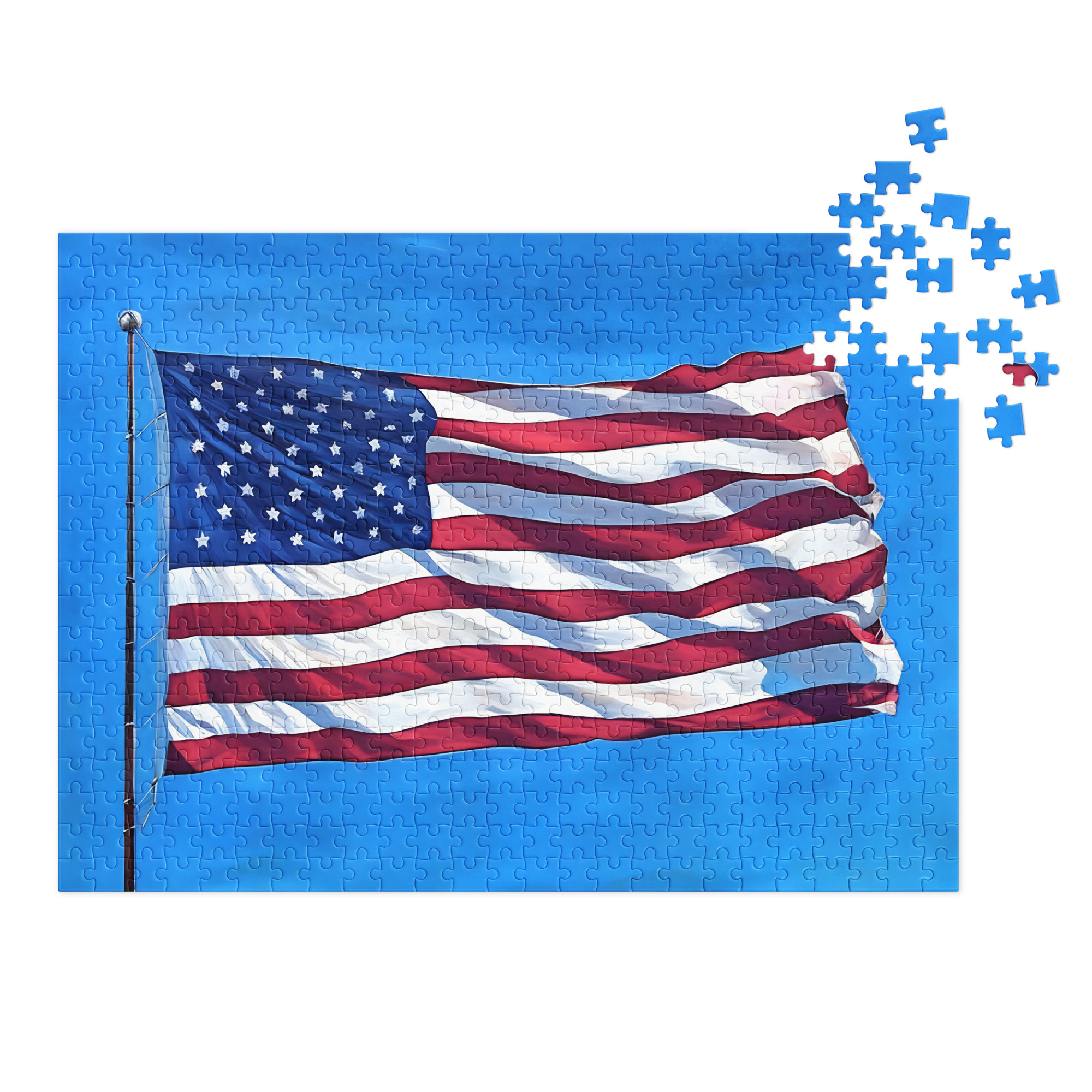 jigsaw puzzle with tin impression