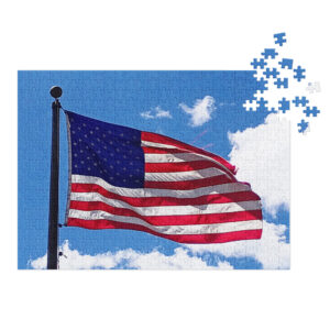 jigsaw puzzle with tin flag 33