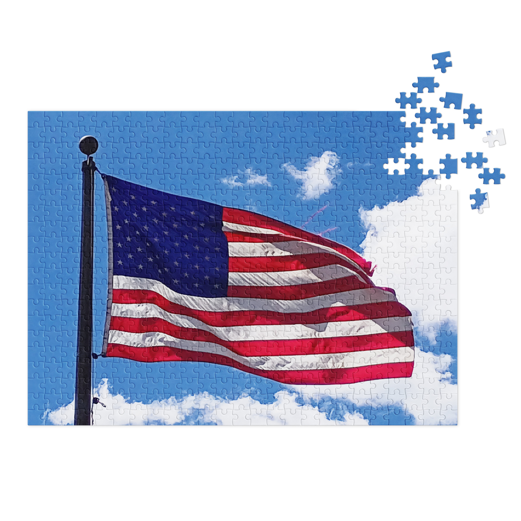 jigsaw puzzle with tin flag 33 jigsaw puzzle with tin flag 33