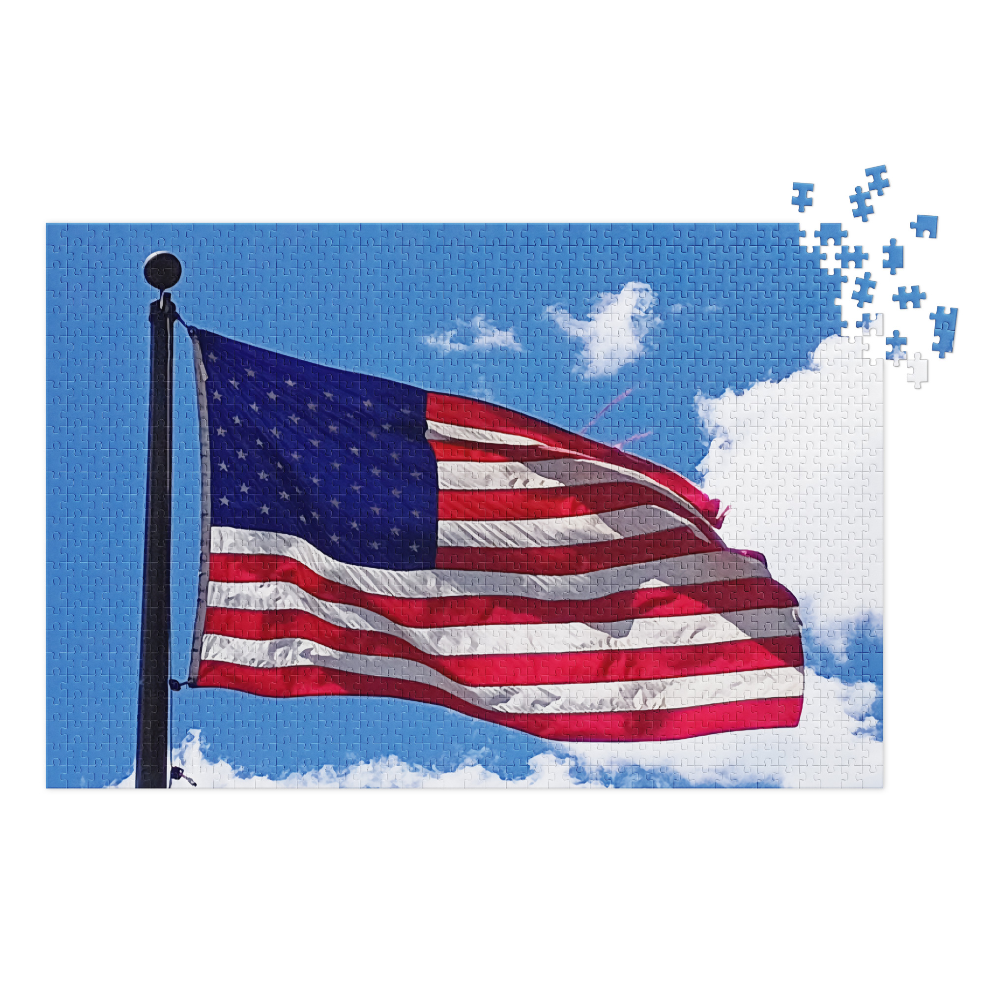 jigsaw puzzle with tin flag 33 jigsaw puzzle with tin flag 33