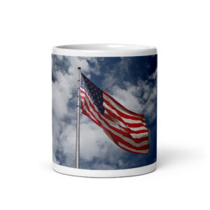 White glossy mug - Flag in the Wind 2